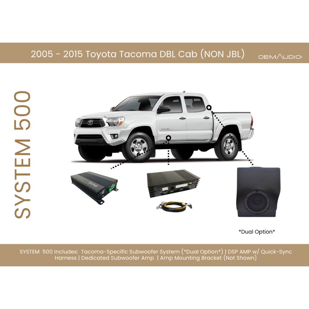 2005-2015 Toyota Tacoma | System 500 | Double Cab Sound System