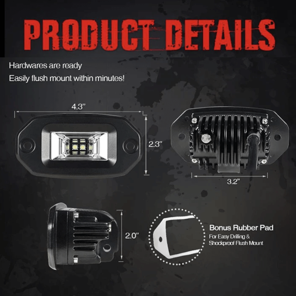 20W Flood Flush Mount LED Pod
