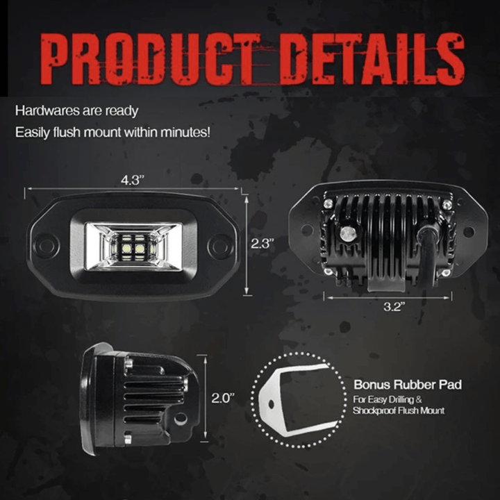 20W Flood Flush Mount LED Pod
