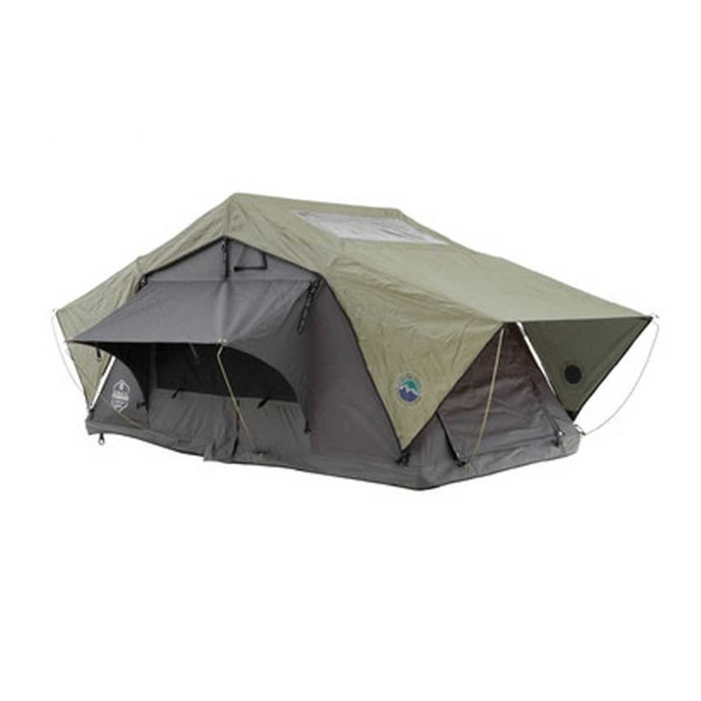 HD Nomadic 3 Standard Soft Shell Roof Top Tent, Grey Body & Green Rain