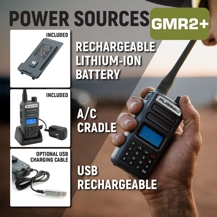 Rugged GMR2 Plus GMRS/FRS Handheld Radio