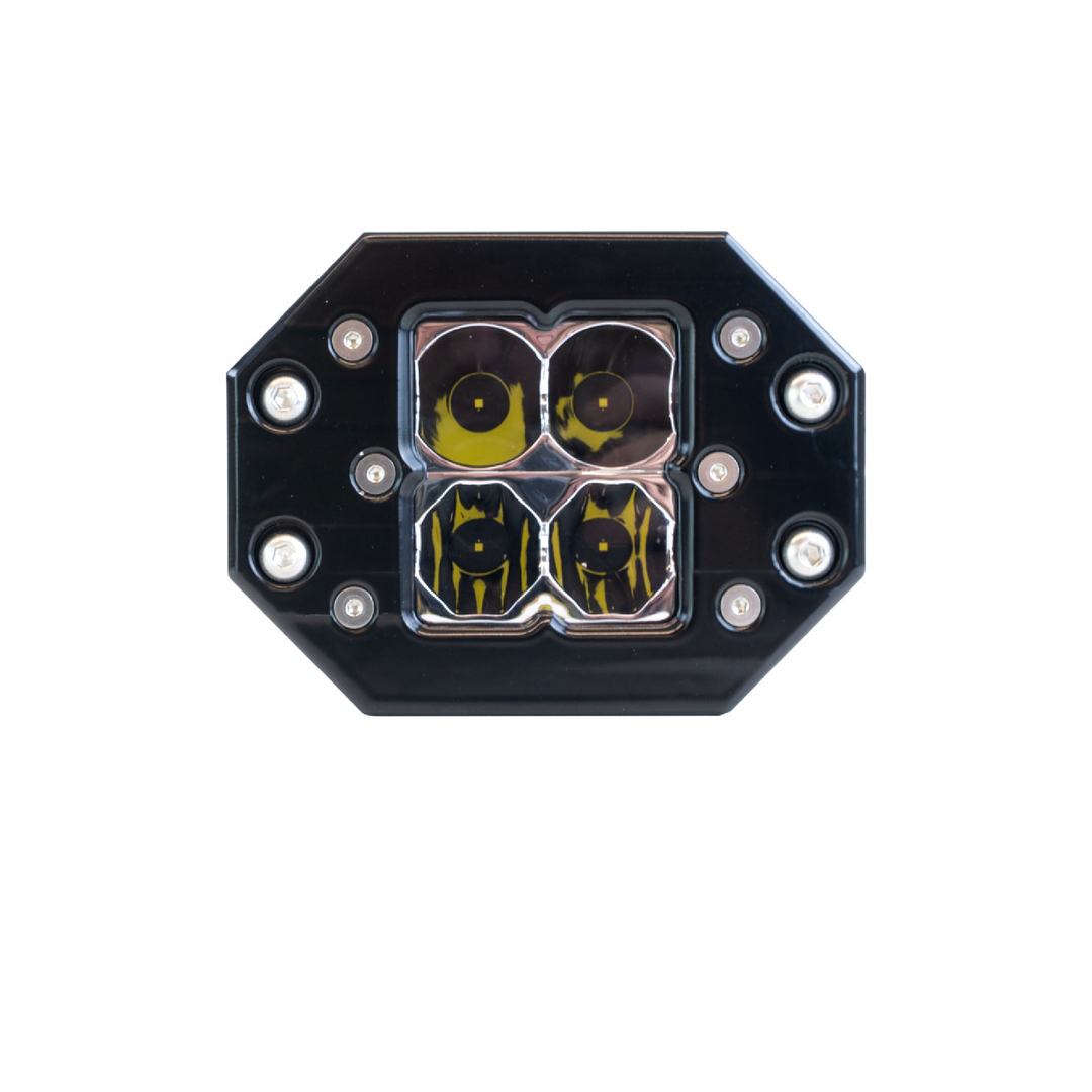 Quattro Flush Mount Clear LED Pod Light