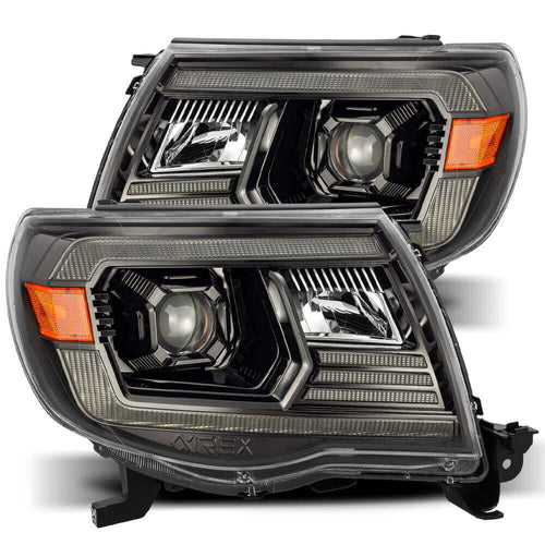 LUXX-Series LED Projector Headlights | Clear DRL Fits 2005-2011 Toyota Tacoma
