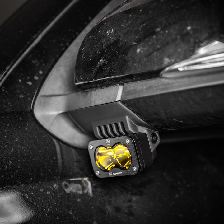 Side Mirror Ditch Light Mount Kit fits 2016-2023 Toyota Tacoma