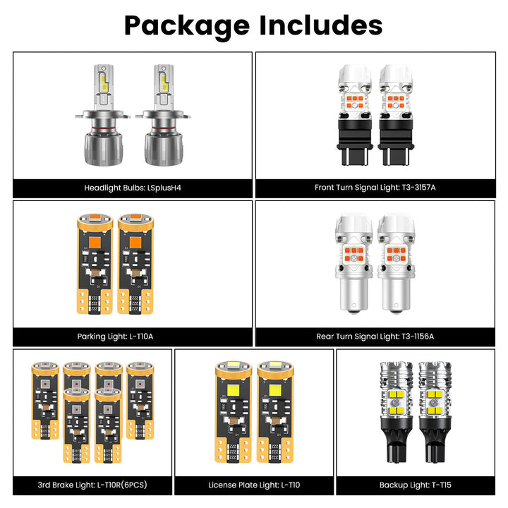 Lasfit LED Bulb Upgrade Kit fits 2001-2015 Toyota Tacoma