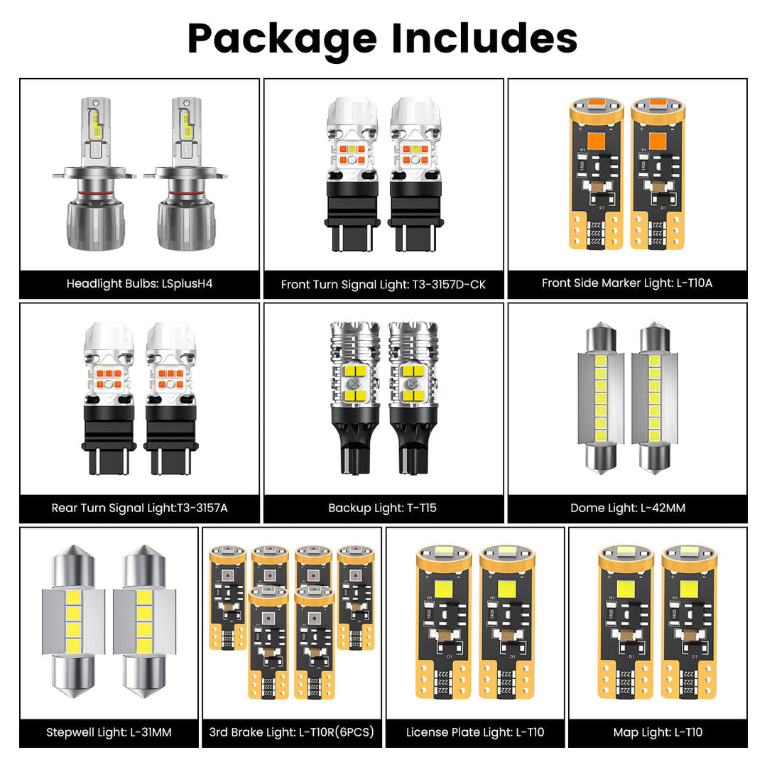 Lasfit LED Bulb Upgrade Kit fits 2001-2015 Toyota Tacoma