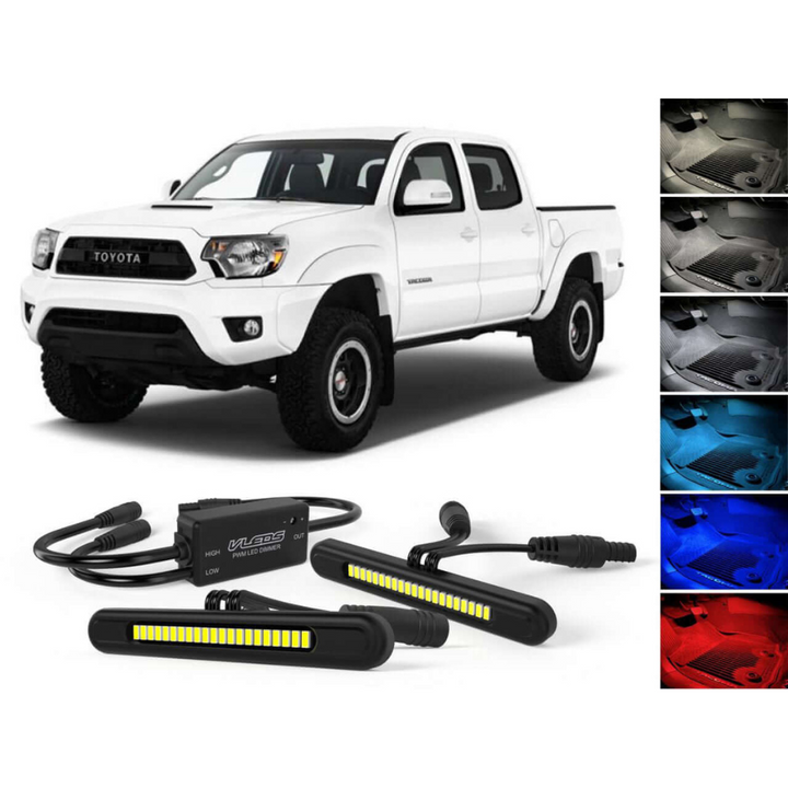 2005-2015 Toyota Tacoma Dual Output Footwell Kit + Interior Lights