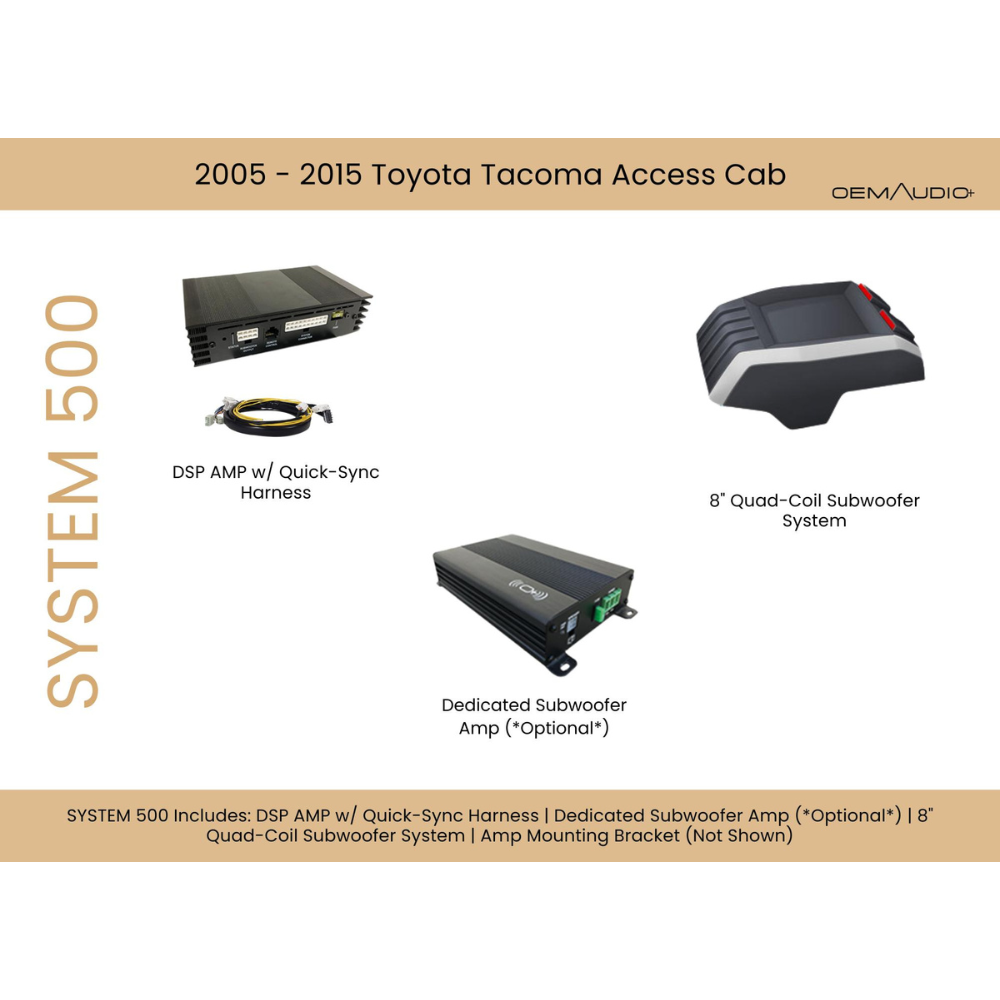 2005-2015 Toyota Tacoma | System 500 | Access Cab Sound System