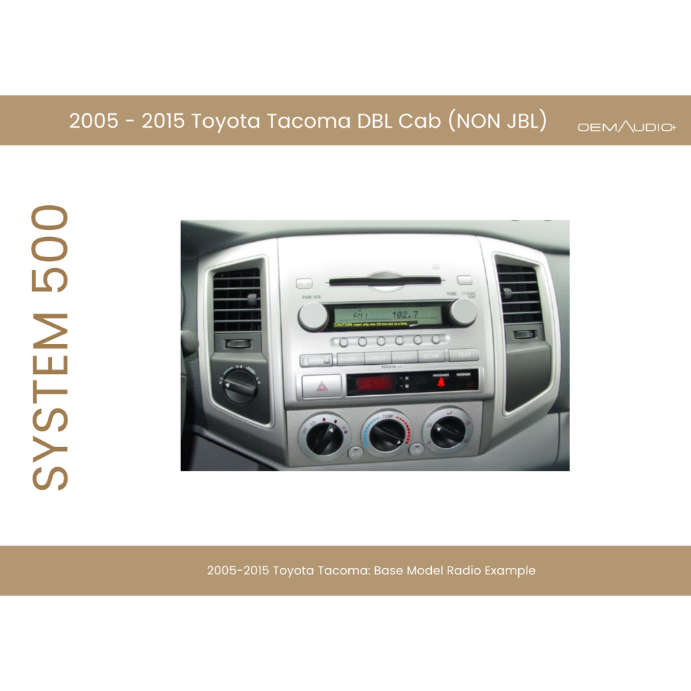 2005-2015 Toyota Tacoma | System 500 | Double Cab Sound System