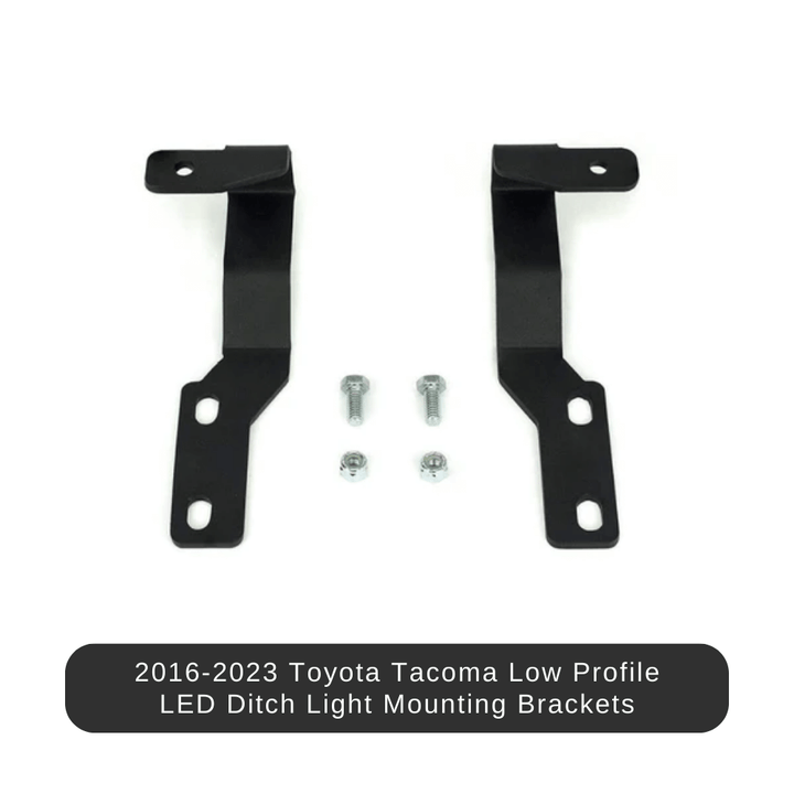 2005-2023 Toyota Tacoma Low Profile LED Ditch Light Brackets Kit
