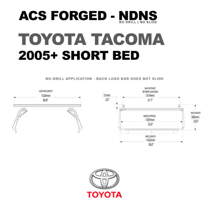 2005+ Toyota Tacoma Active Cargo System | FORGED NO DRILL