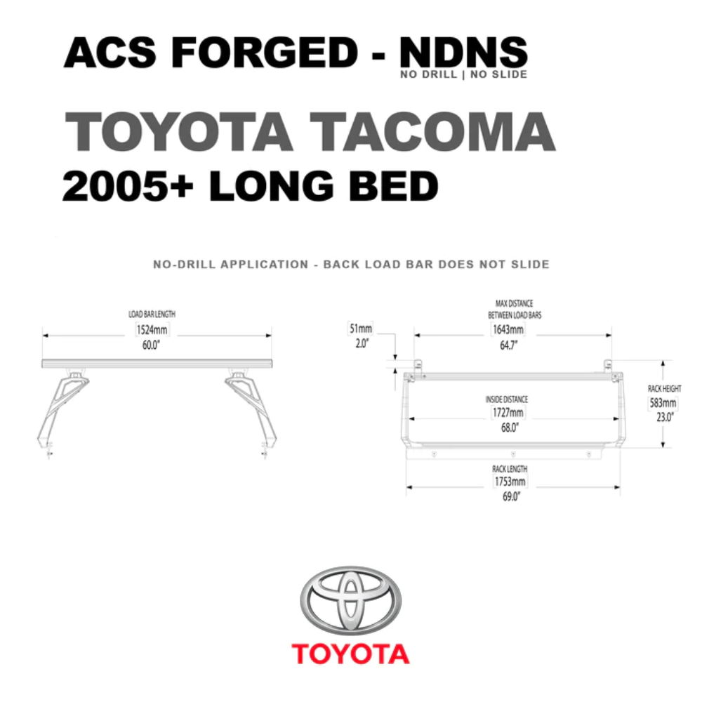 2005+ Toyota Tacoma Active Cargo System | FORGED NO DRILL