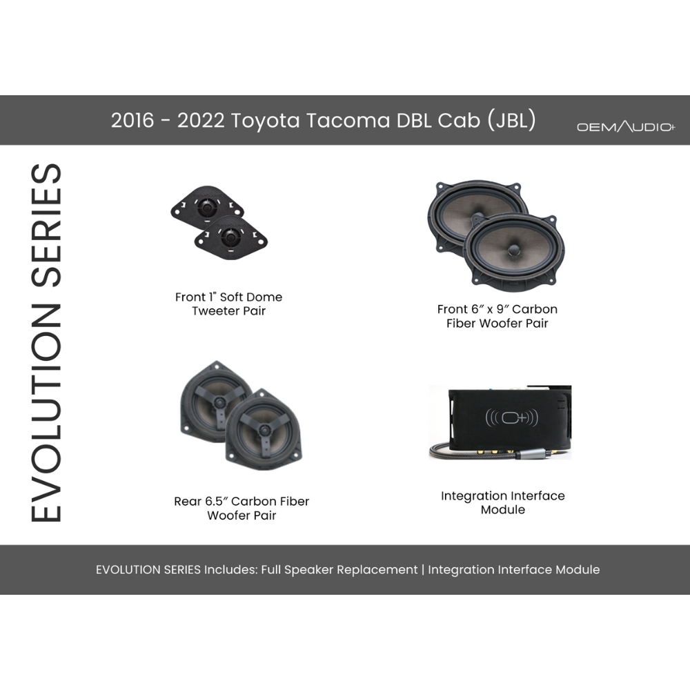 2016-2023 Toyota Tacoma | Evolution Series | DBL cab with JBL Sound System