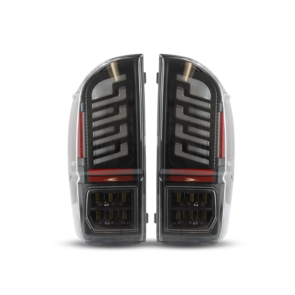 ROXX LED Tail Lights W/ DRL For 2016-2023 Toyota Tacoma Pickup - Black Smoke Lens (Pair)