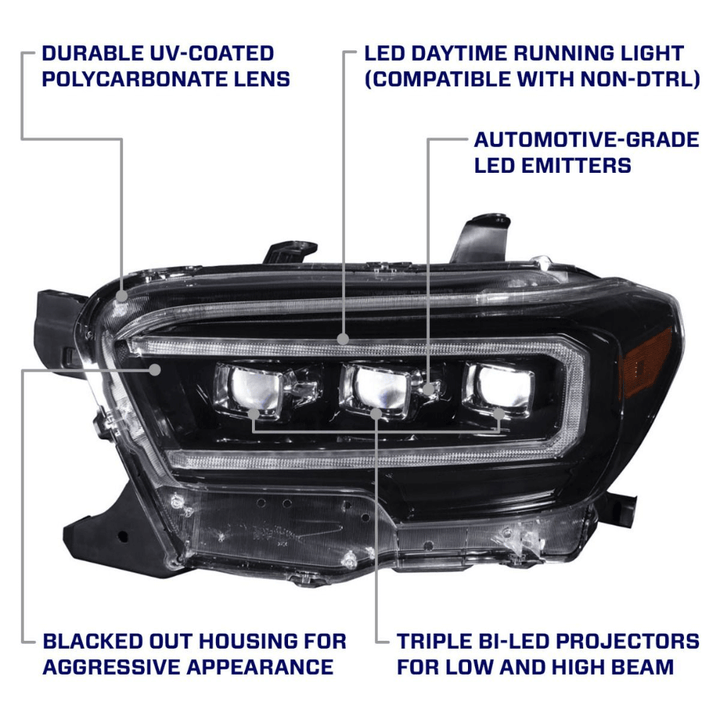 2016-2023 Toyota Tacoma Sequential LED Projector Headlights