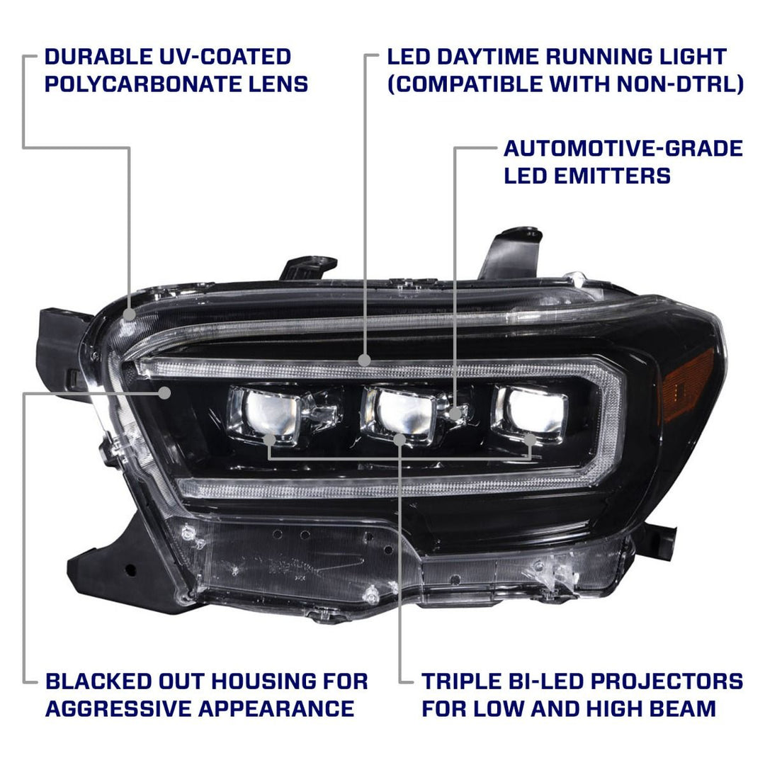 2016-2023 Toyota Tacoma Sequential LED Projector Headlights [PAIR]