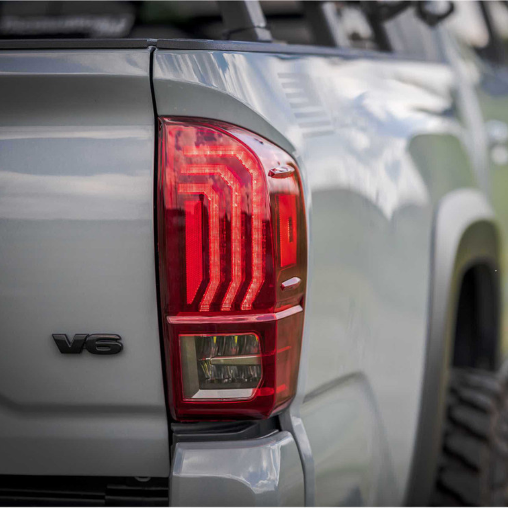 ROXX LED Tail Lights Smoke Lens For 2016-2023 Toyota Tacoma | DRL Brake Lamps Pair