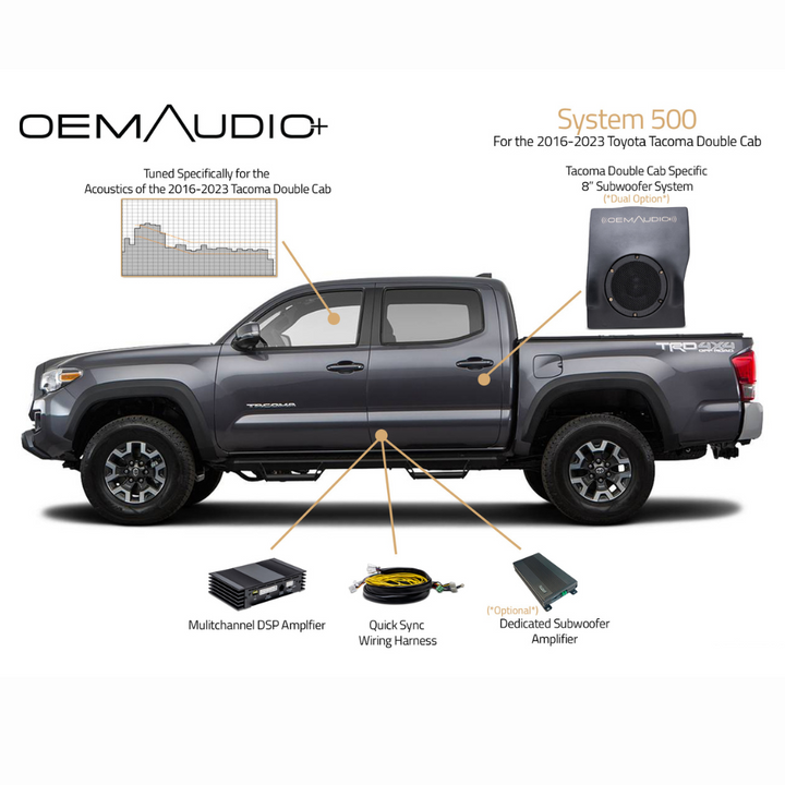2016-2023 Toyota Tacoma | System 500 | Double Cab Sound System