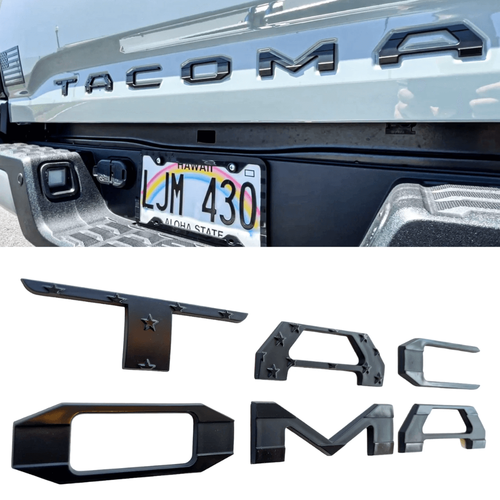 2016-2023 Toyota Tacoma Tailgate Insert Letters 3D Stars & Stripes