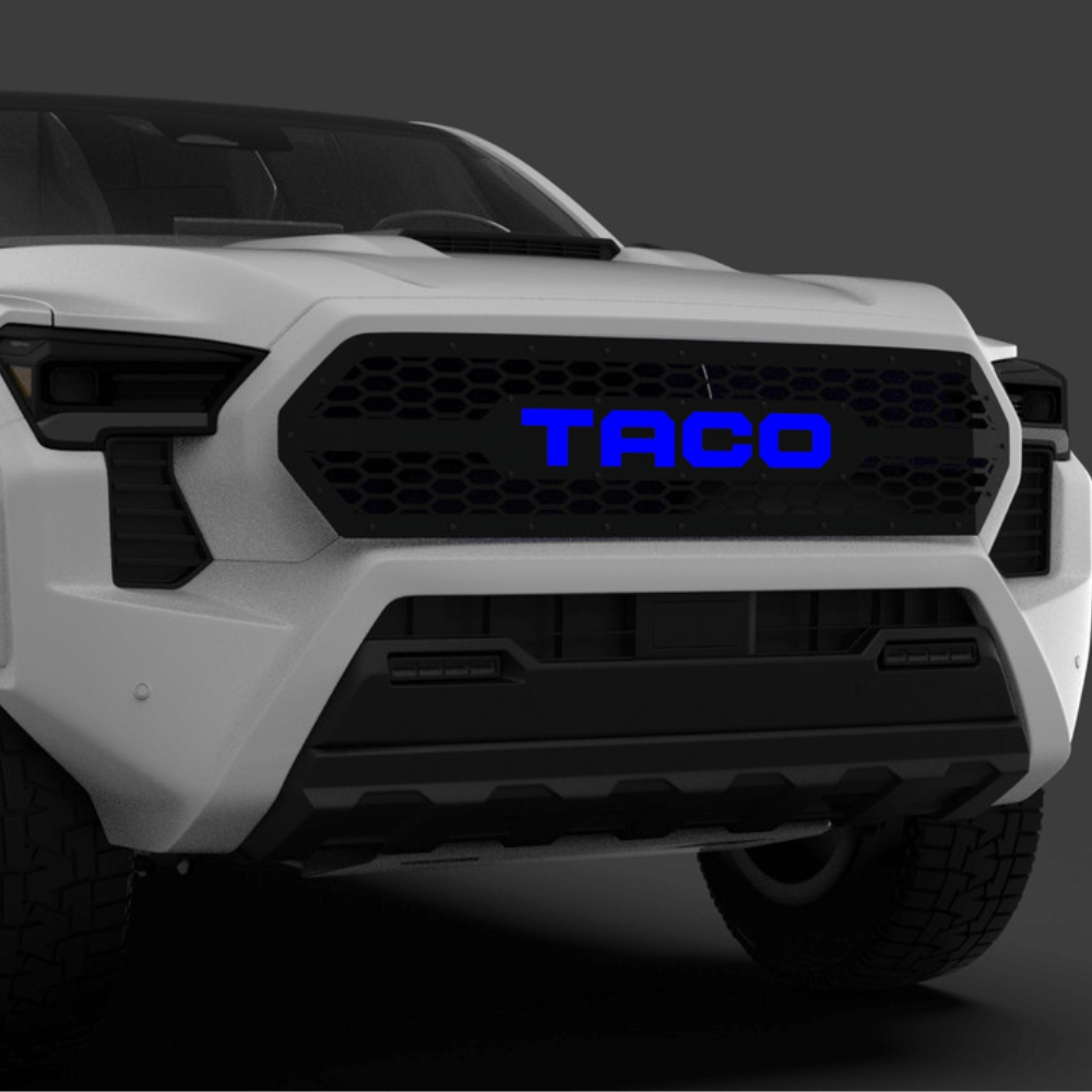 2024+ Toyota Tacoma Honeycomb Grille Insert w/ LED Lettering