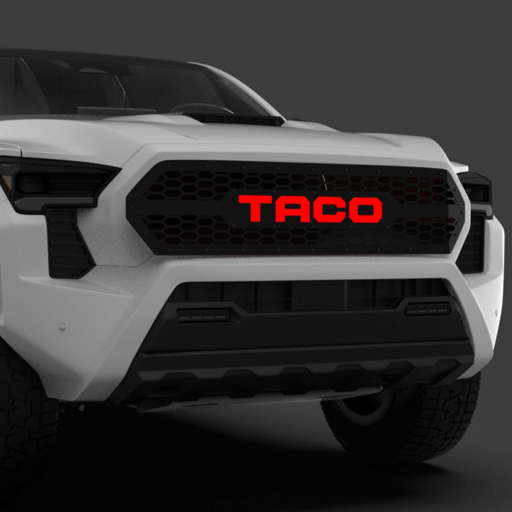 2024+ Toyota Tacoma Honeycomb Grille Insert w/ LED Lettering