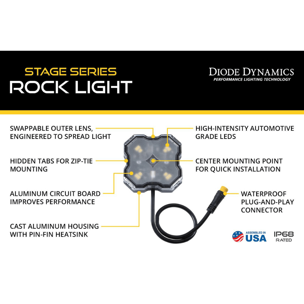 2024+ Toyota Tacoma Stage Series LED Rock Light Kit