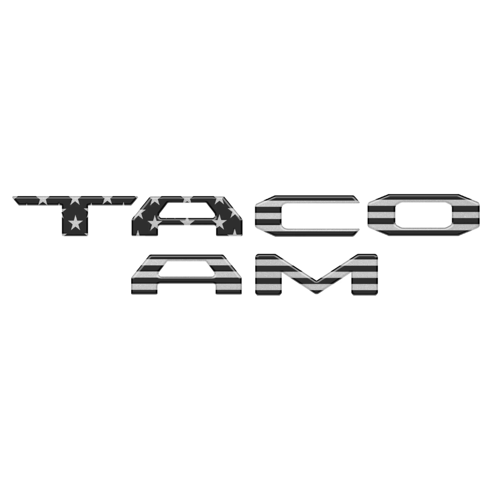 2024+ Toyota Tacoma Bed Rail Tailgate Letter Overlays