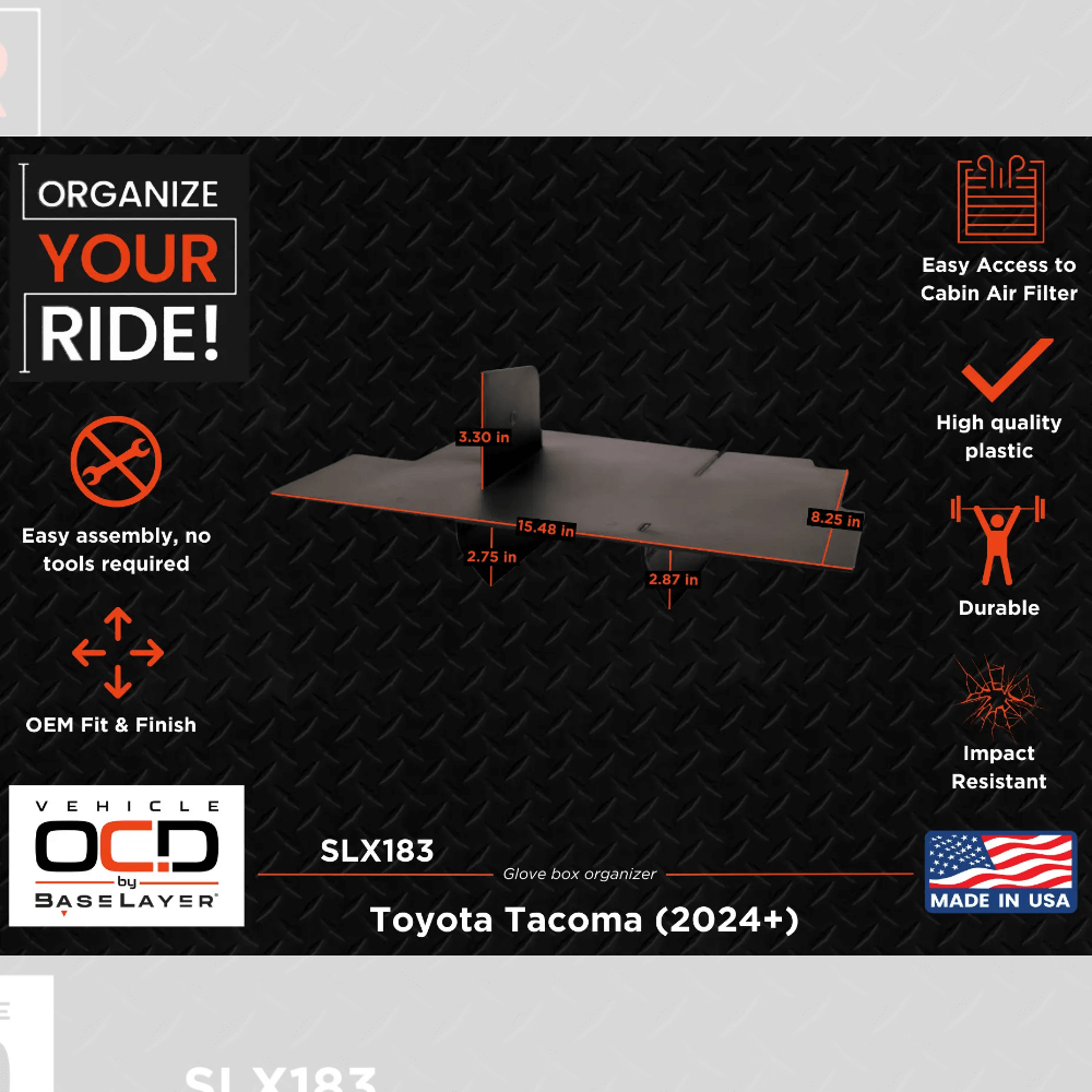 2024+ Toyota Tacoma Glove Box Organizer