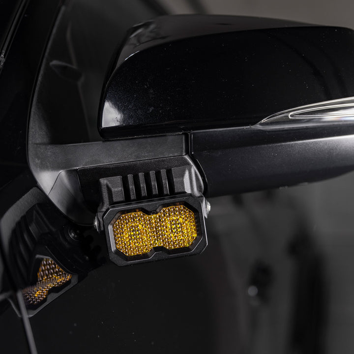 Side Mirror Ditch Light Mount Kit fits 2016-2023 Toyota Tacoma