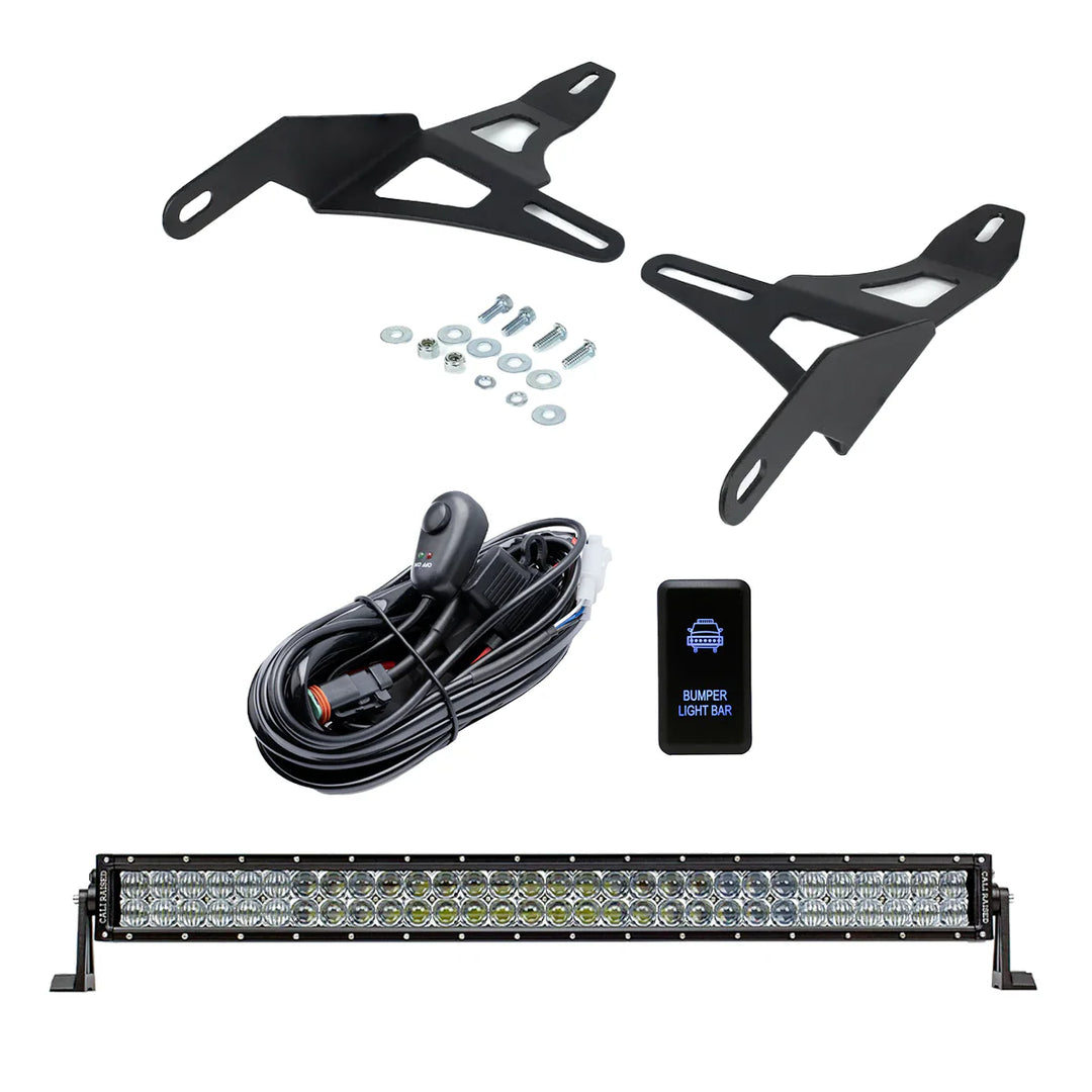 32" Lower Bumper Flush Slim Light Bar Mounting Brackets Fits 2016-2023 Toyota Tacoma