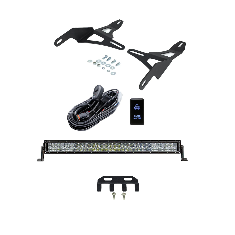 32" Lower Bumper Flush Slim Light Bar Mounting Brackets Fits 2016-2023 Toyota Tacoma