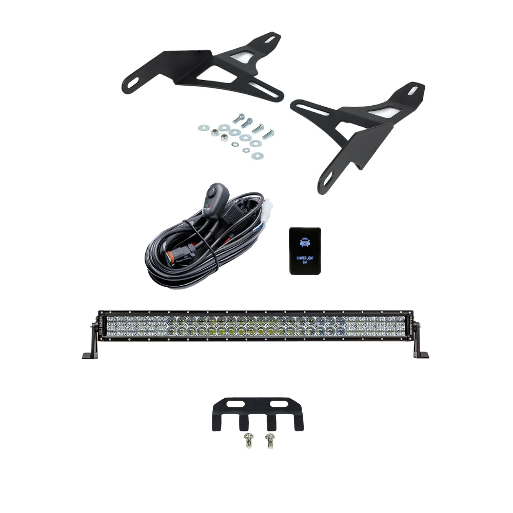 32" Lower Bumper Flush Slim Light Bar Mounting Brackets Fits 2016-2023 Toyota Tacoma