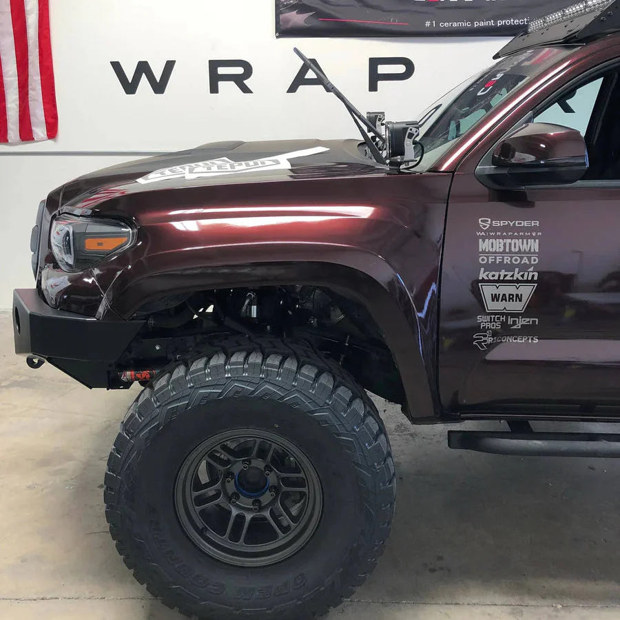 3" Bulge Off Road Fiberglass Fenders/Ext Fits 2016+ Toyota Tacoma