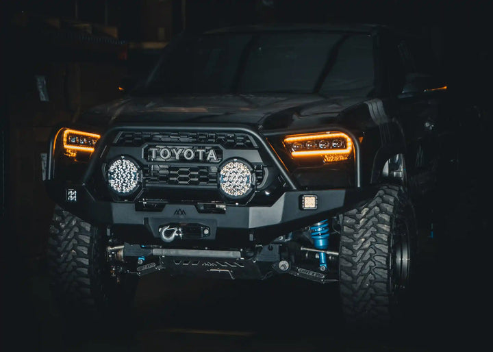 Hi-Lite Overland Front Bumper with Bull Bar Fits 2016-2023 Toyota Tacoma