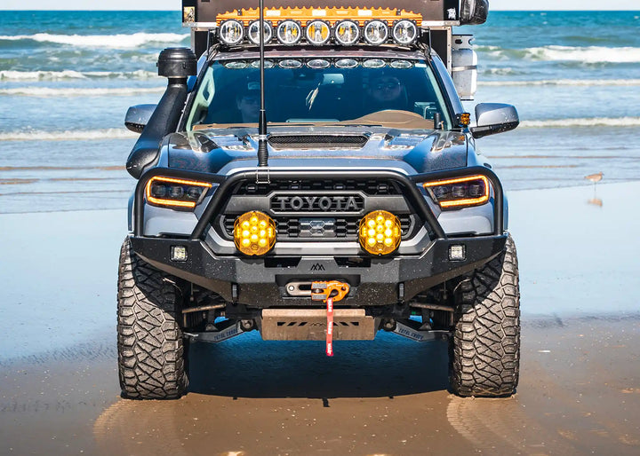 Hi-Lite Overland Front Bumper with Bull Bar Fits 2016-2023 Toyota Tacoma