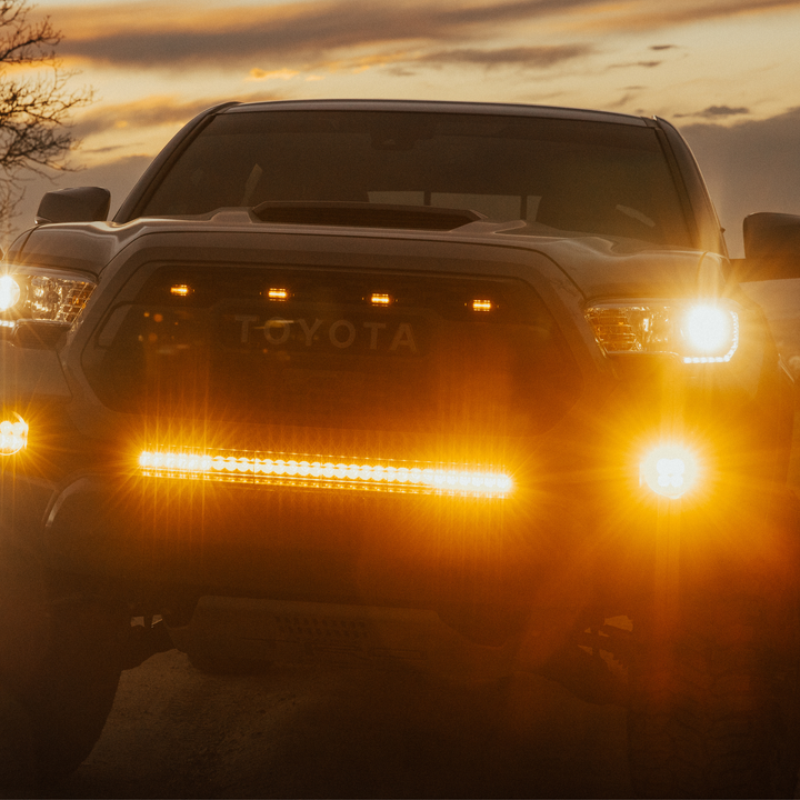 2016-2021 Toyota Tacoma Behind The Grille - 30 Inch Light Bar - Amber Lens