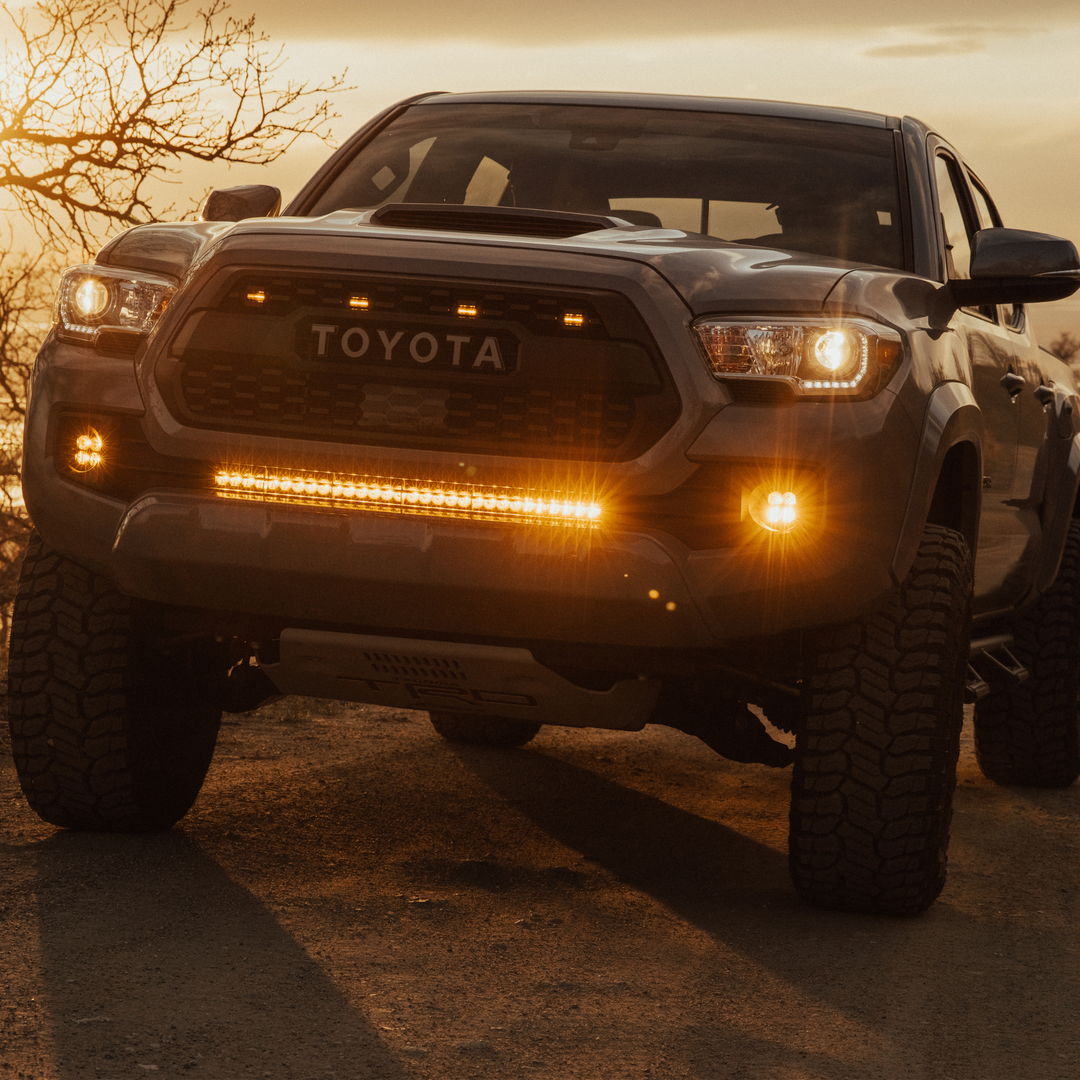 2016-2021 Toyota Tacoma Behind The Grille - 30 Inch Light Bar - Amber Lens
