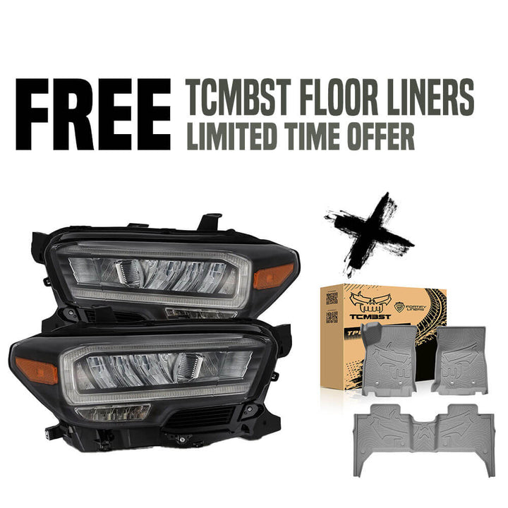 2016-2023 TCMBST Toyota Tacoma TRD Pro-Style LED Headlights | Clear DRL