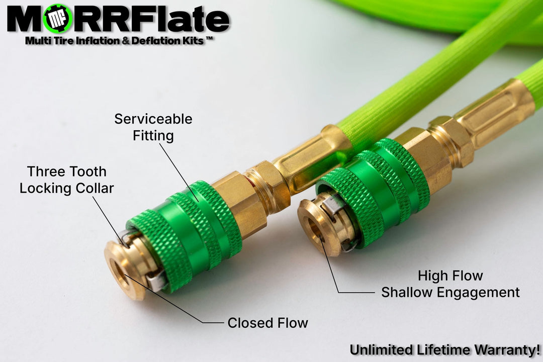 MORRFlate Braided Air Hub Quad+ Hoses (4 Tire, 155" wheelbase)