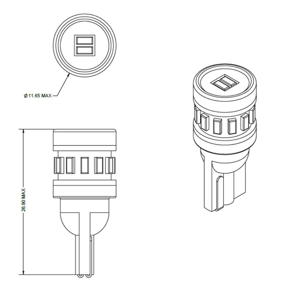 Amber High Power 360° 14 LED 194