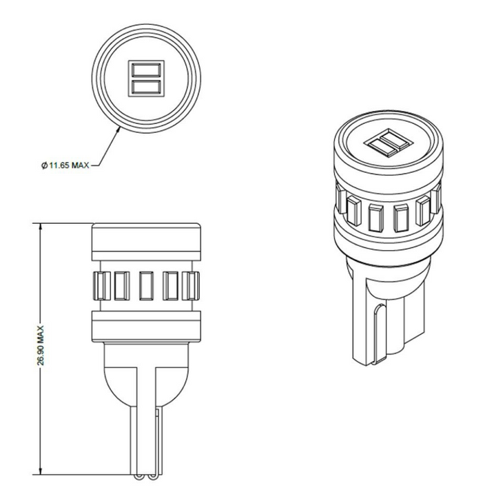 Amber High Power 360° 14 LED 194