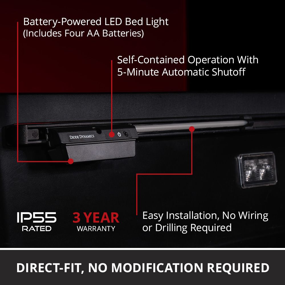 Battery-Powered LED Bed Light fits 2005+Toyota Tacoma