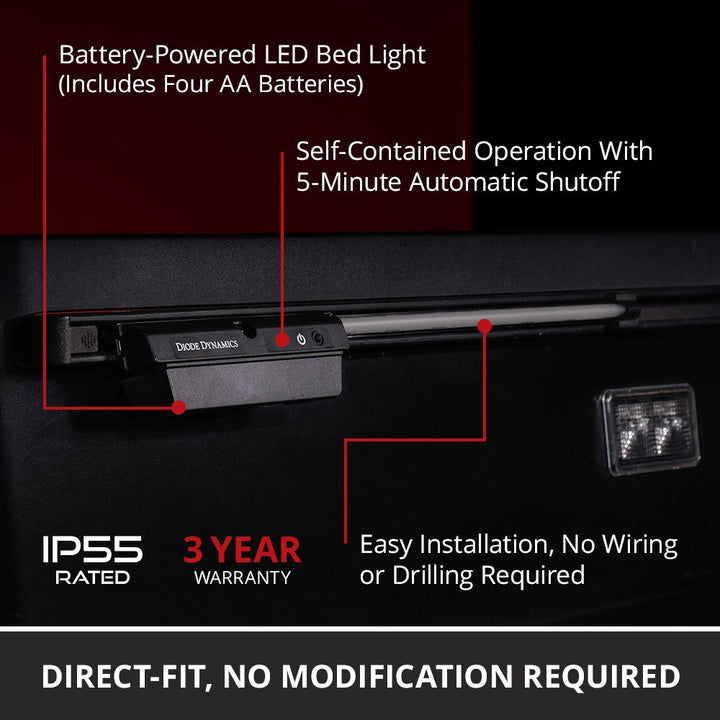 Battery-Powered LED Bed Light fits 2005+Toyota Tacoma
