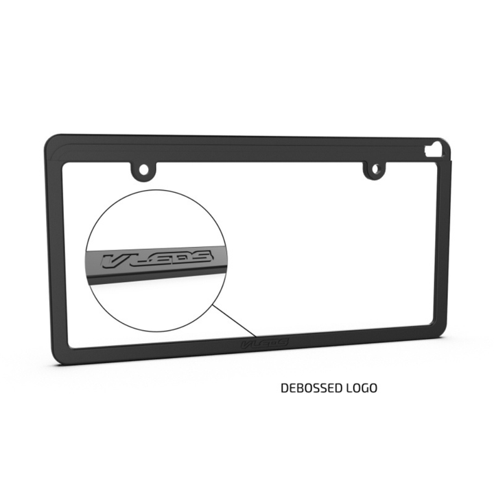 Billet Aluminum License Plate Frame For LPR / LPX Powder Coated Satin Black