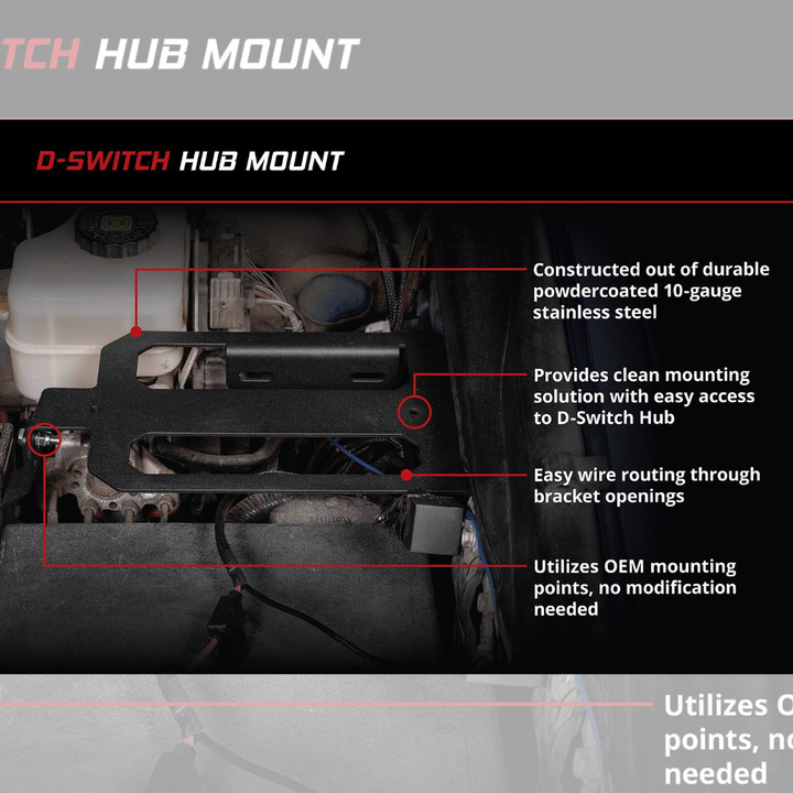 D-Switch Hub Mounting Kit Fits 2016-2023 Toyota Tacoma