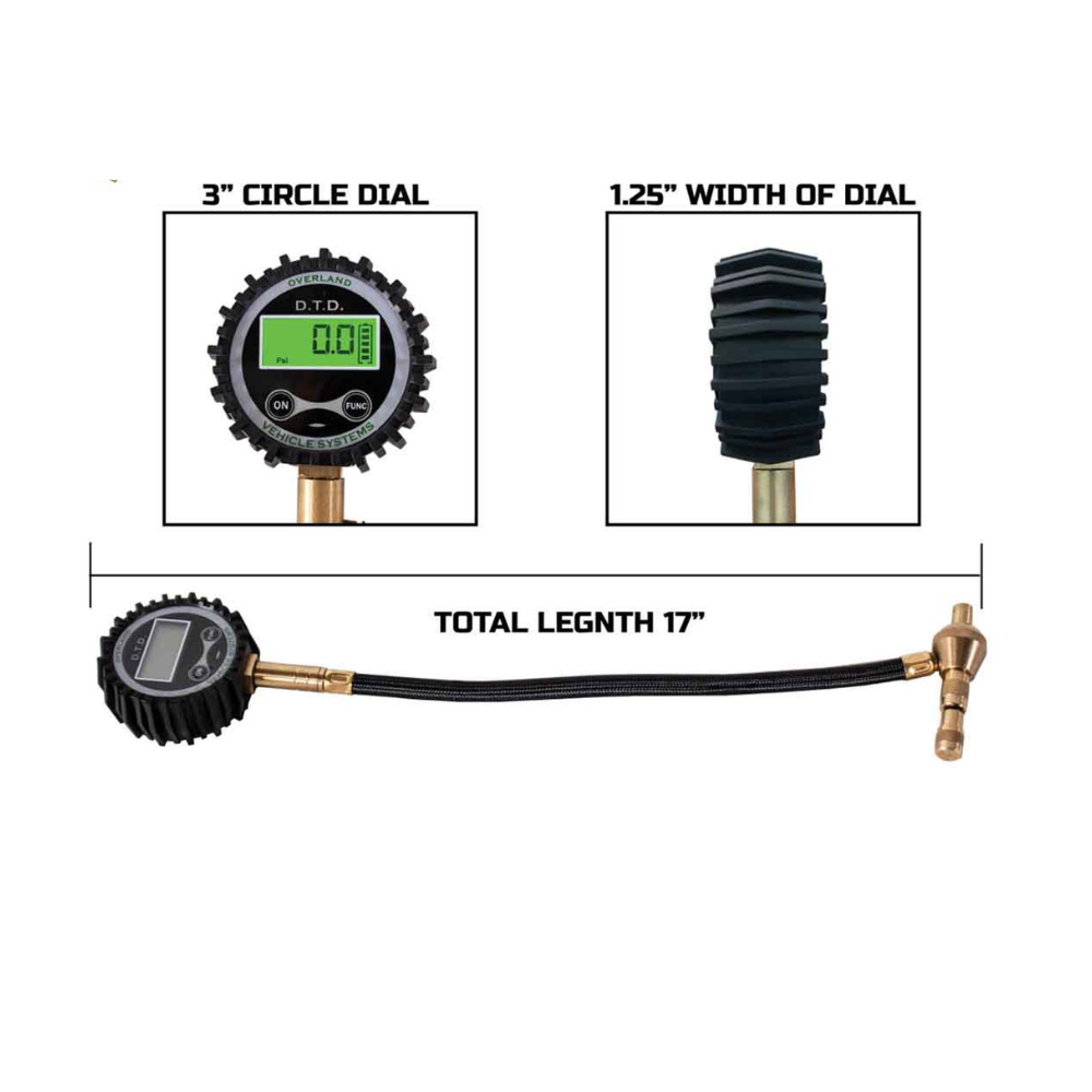 Digital Tire Deflator with Valve Kit & Storage Bag