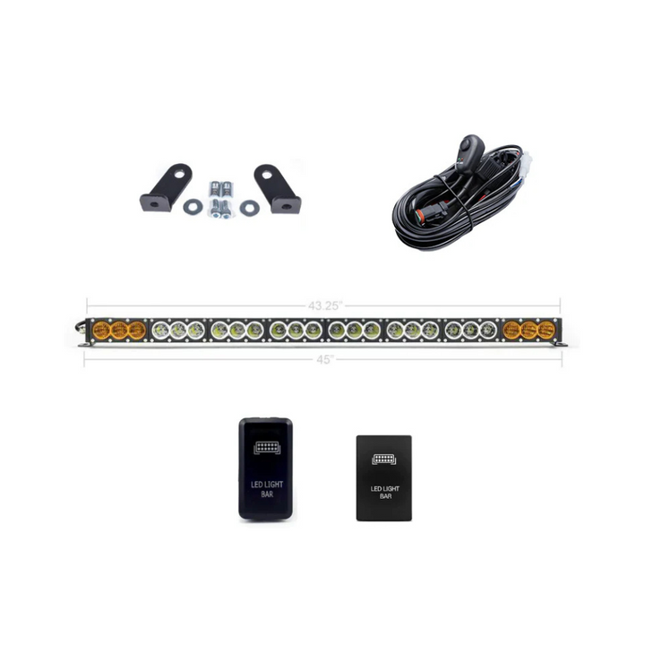 Dual Function Amber/White Led Light Bar Prinsu Mounting Bracket Kit