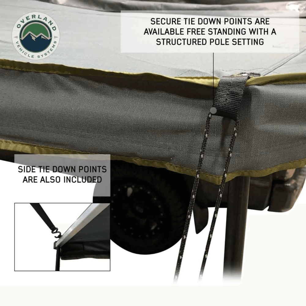 HD Nomadic 270 LT Awning - Dark Gray With Black Travel Cover Universal