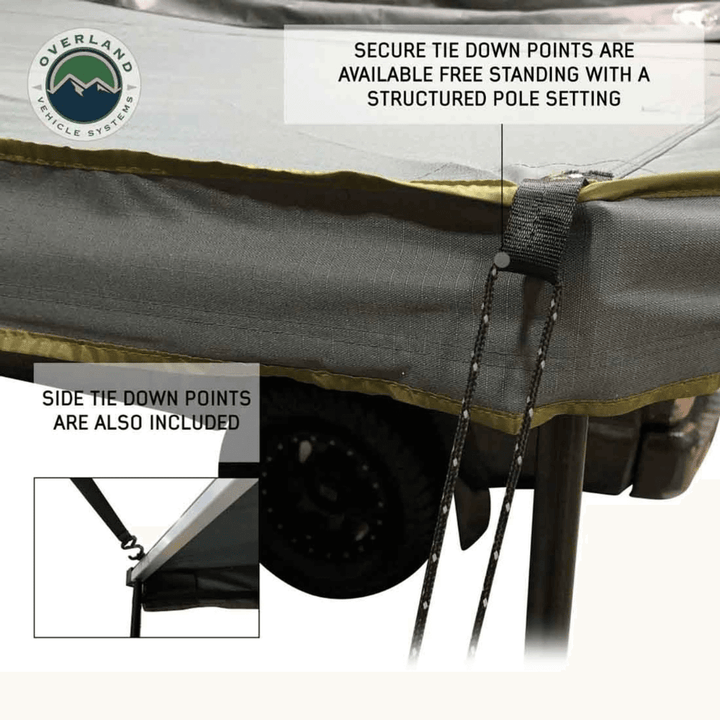 HD Nomadic 270 LT Awning - Dark Gray With Black Travel Cover Universal