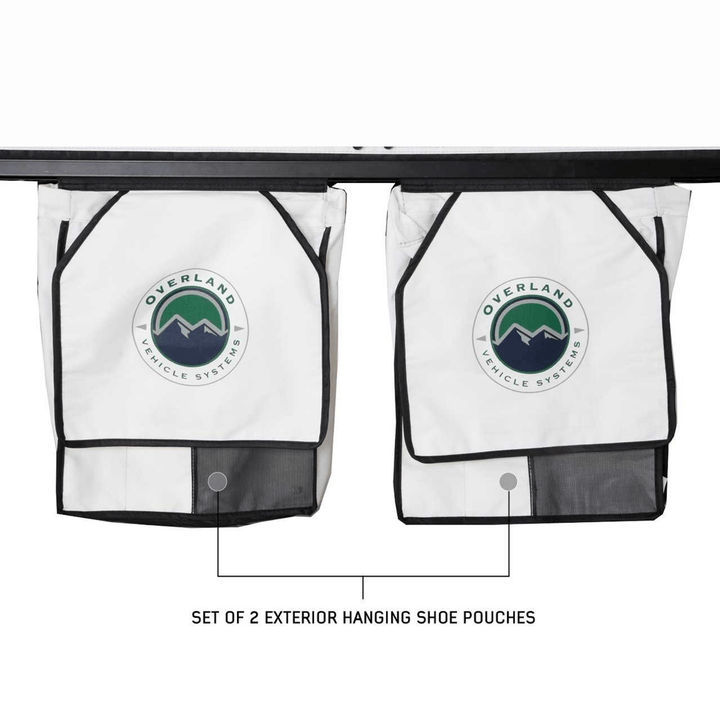 HD Nomadic 3 Arctic White Extended Soft Shell Roof Top Tent, White Body Dark Grey Rainfly